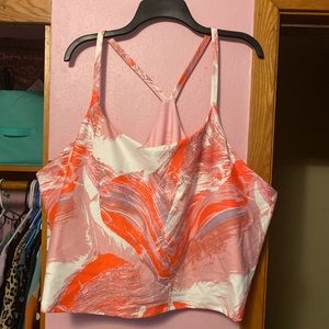 Orange & Pink Marble Workout Tank 4x
